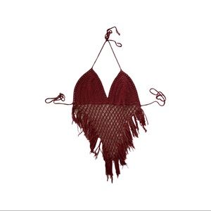 Crocheted backless top